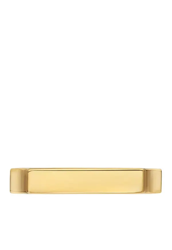 Monica Vinader Signature platt ring - Guldfärgad