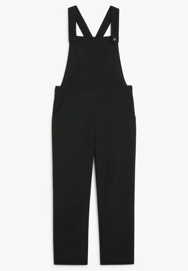 Monki Dressad Hängselbyxa Black Magic, Byxor i storlek 32 och färg Svart