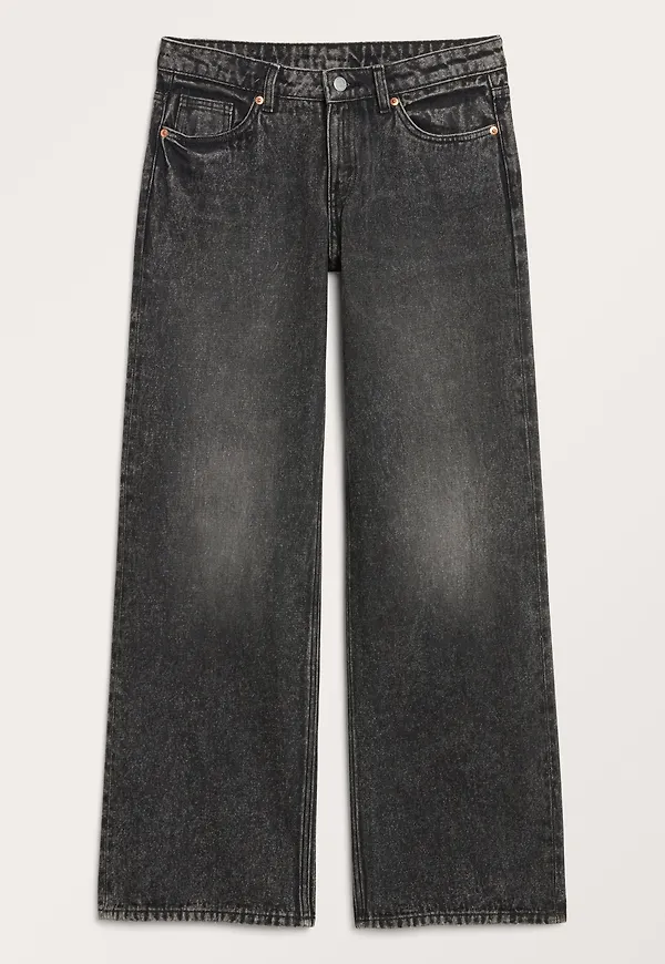 Monki Imoo Jeans Med Låg Midja Svart, Baggy i storlek W 32