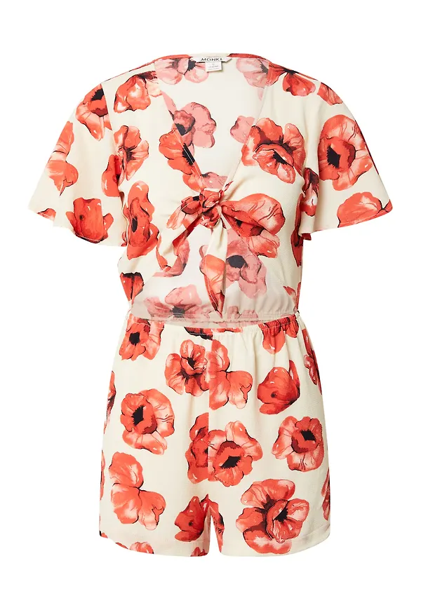 Monki Jumpsuit kräm / hummer / svart