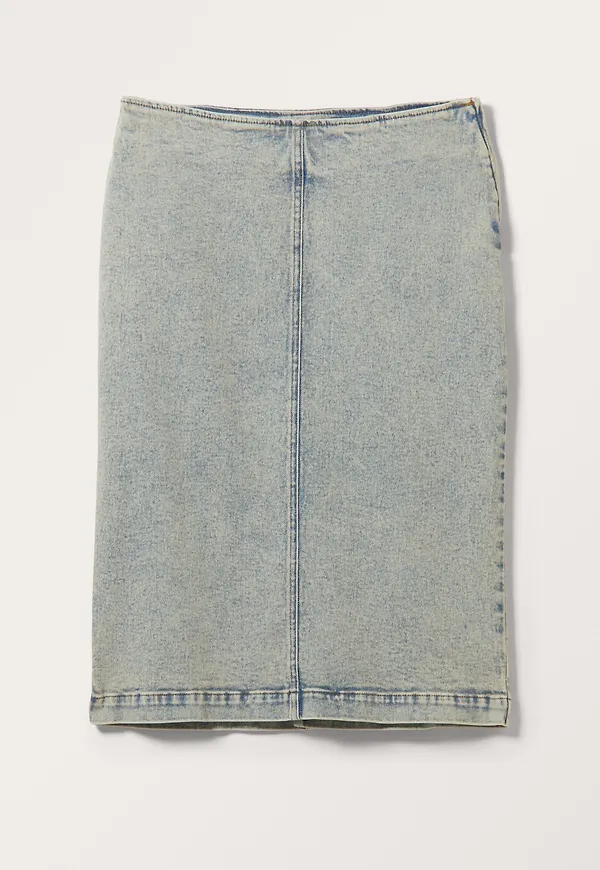 Monki Midi Jeanskjol Med Låg Midja Beige Nyans, Kjolar i storlek M