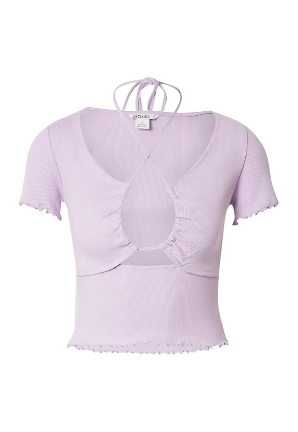 Monki T-shirt 'Viola' pastelllila