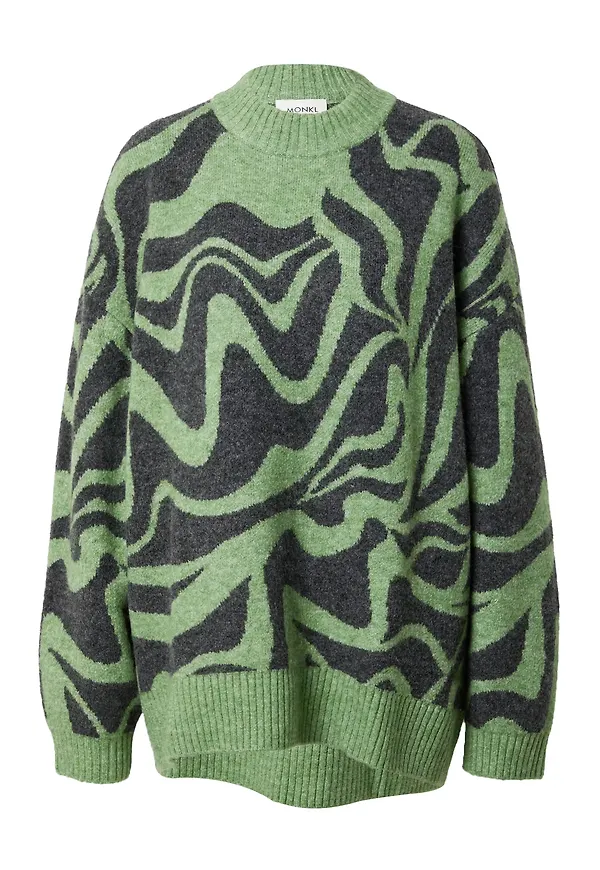Monki Tröja 'Jane' grön / svart