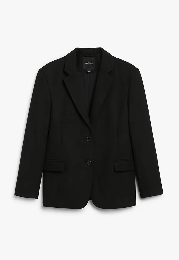 Monki Varm Oversized Kavaj Svart, Jackor i storlek L