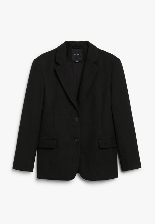 Monki Varm Oversized Kavaj Svart, Jackor i storlek S
