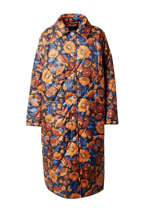 Monki Övergångskappa royalblå / ockra / mörkorange / svart