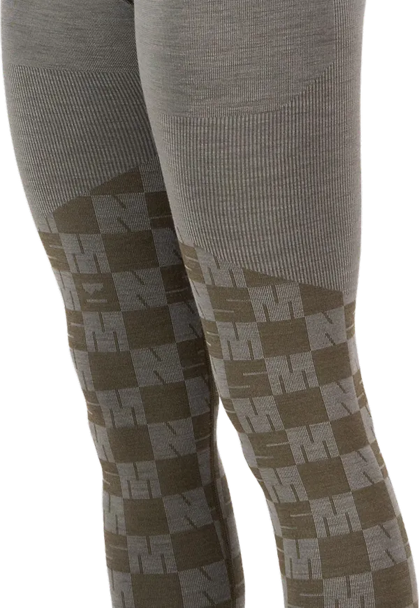 Mons Royale Women's Ascender Merino Seamless Legging Dried Sage/Dark Olive