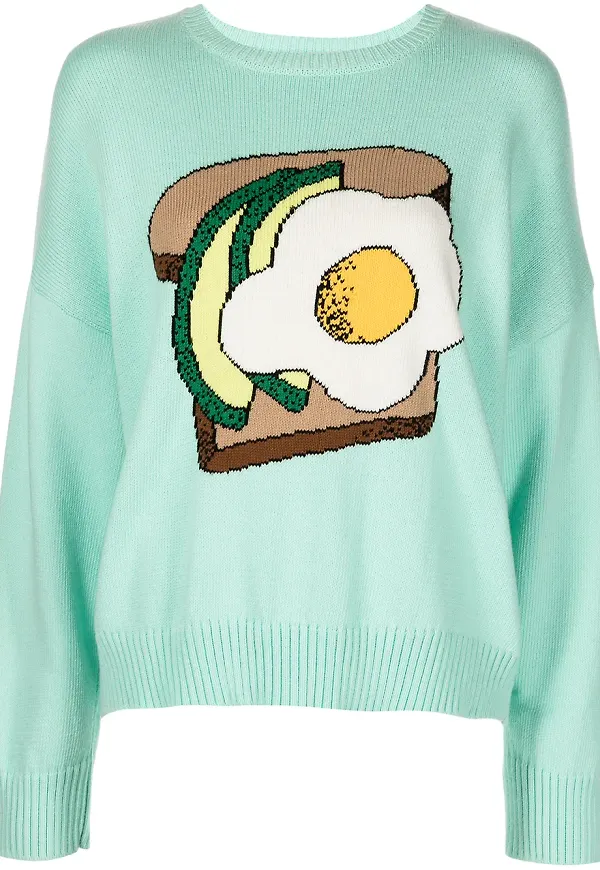 Monse Avocado Toast stickad tröja - Blå
