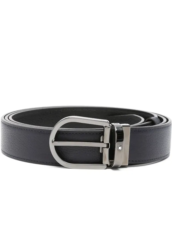 Montblanc Horseshoe bälte med spänne - Blå