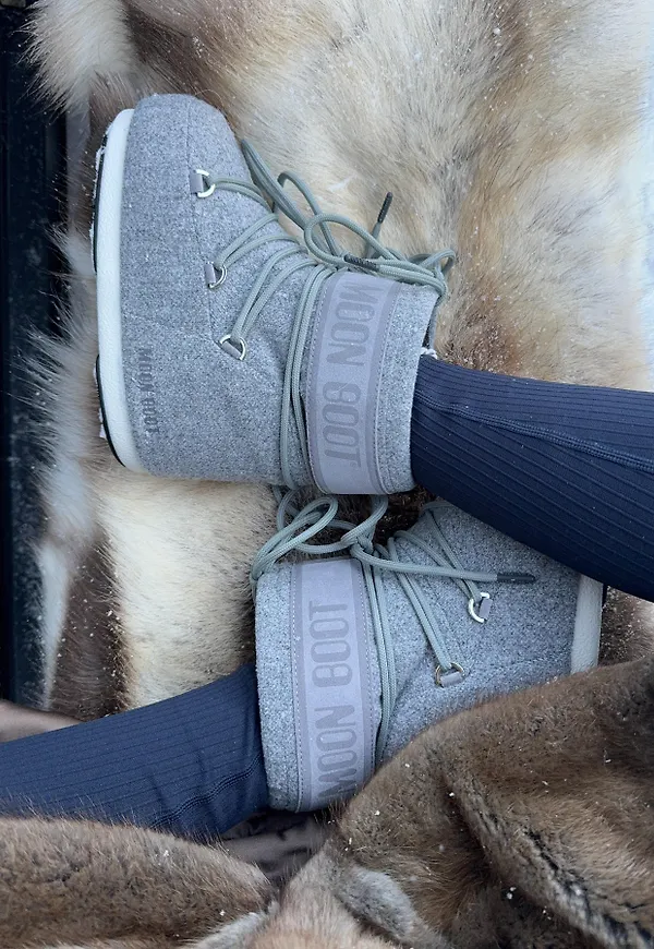 Moonboots - Grå - Mb Icon Low Felt