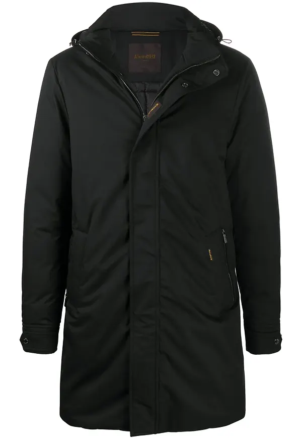 Moorer parkas med huva - Svart