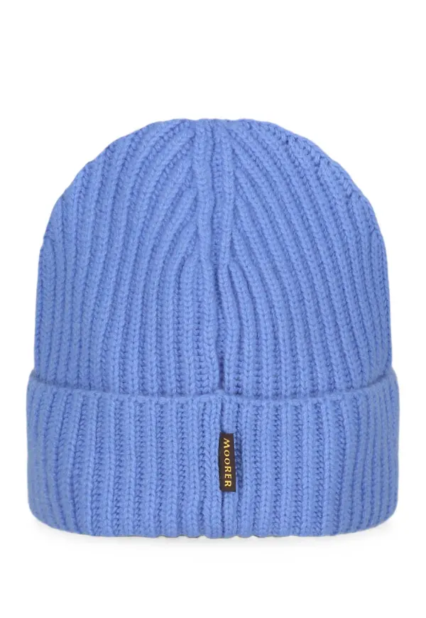 Moorer ribbed-knit beanie hat - Blå