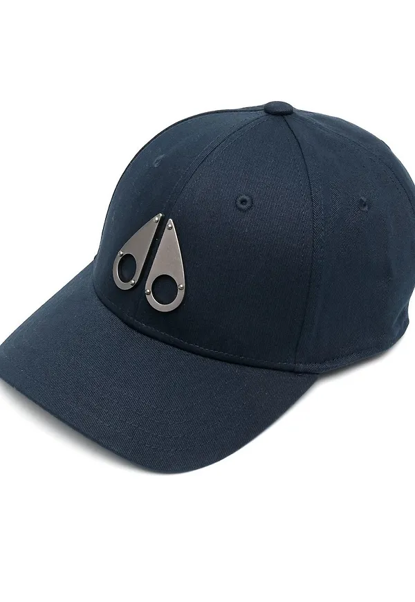Moose Knuckles keps med logotypplakett - Blå