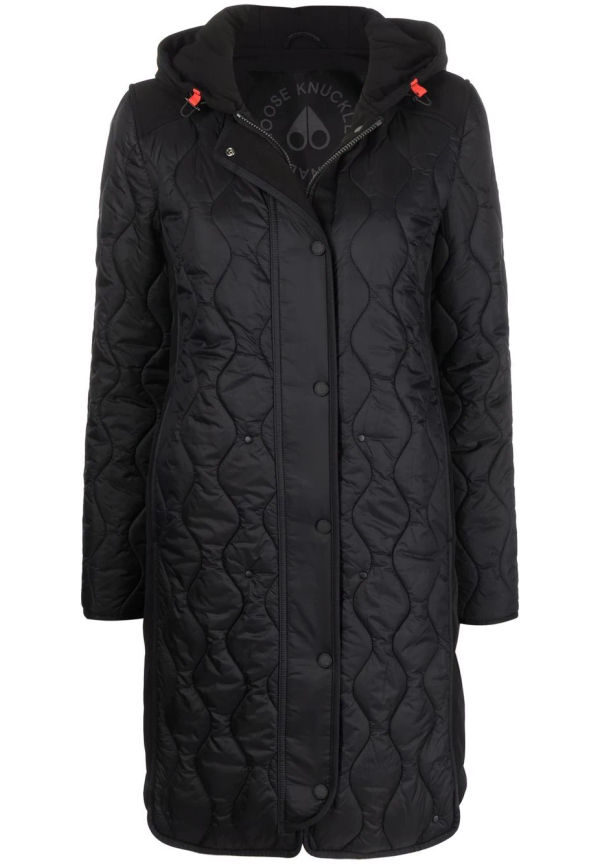 Moose Knuckles Manhattan quiltad parkas - Svart