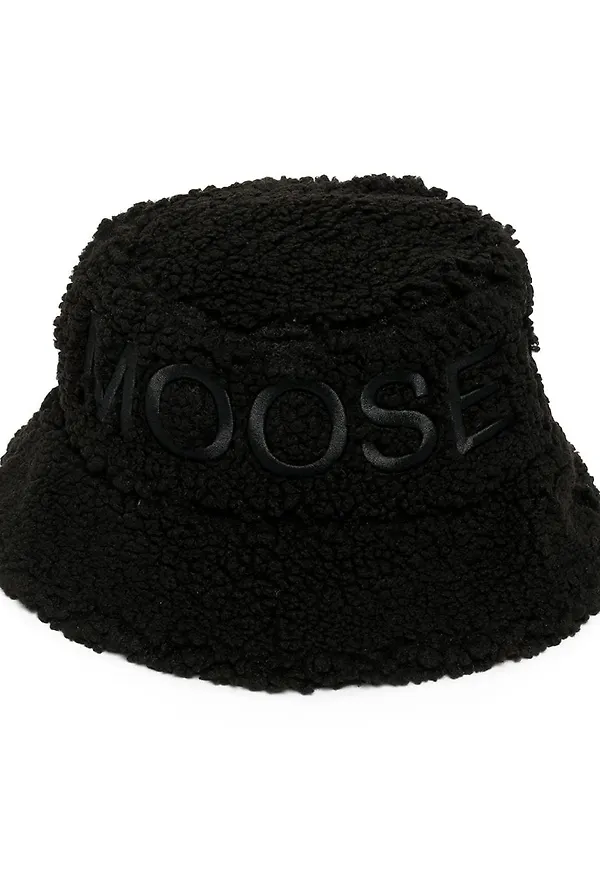 Moose Knuckles mössa med konstfårskinn - Svart
