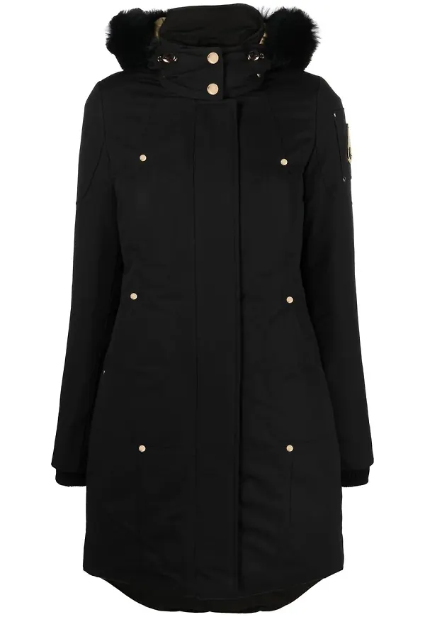 Moose Knuckles parkas med huva - Svart