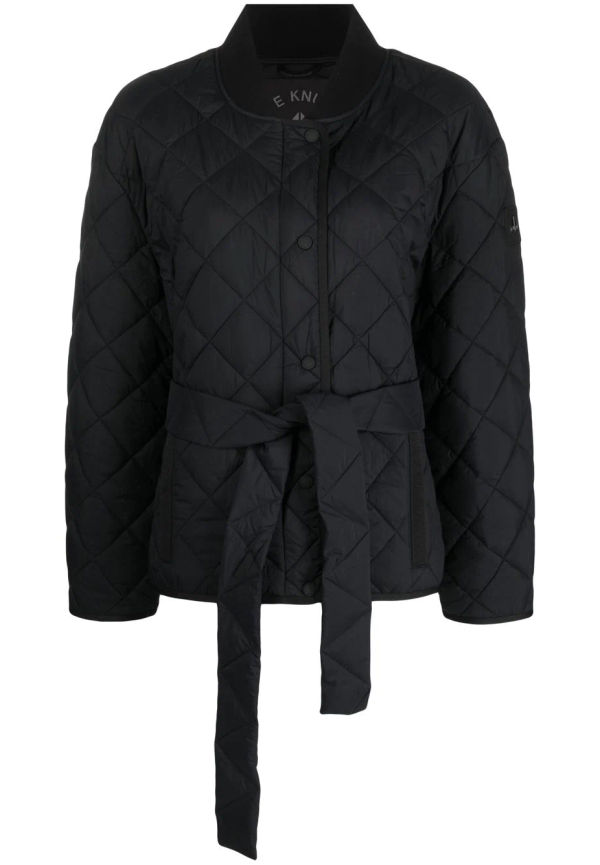 Moose Knuckles Queensway quiltad jacka med bälte - Svart