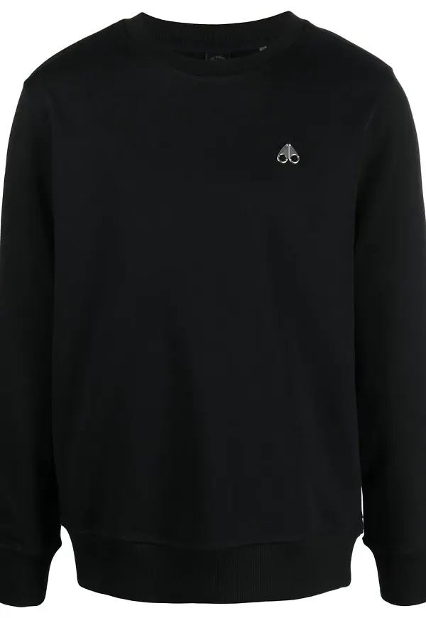 Moose Knuckles skjorta med logotypplakett - Svart