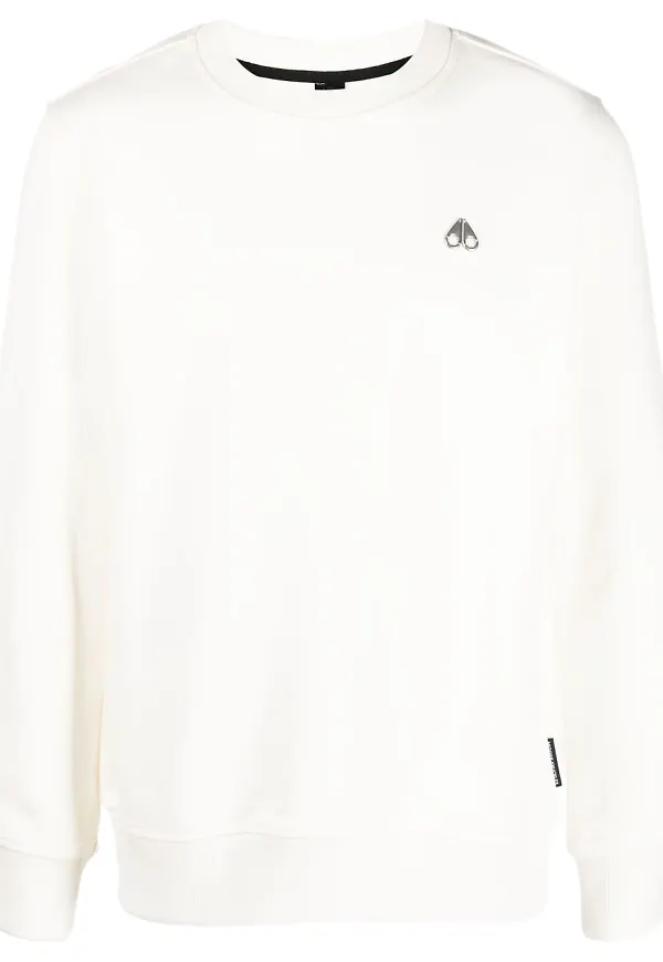 Moose Knuckles skjorta med logotypplakett - Vit