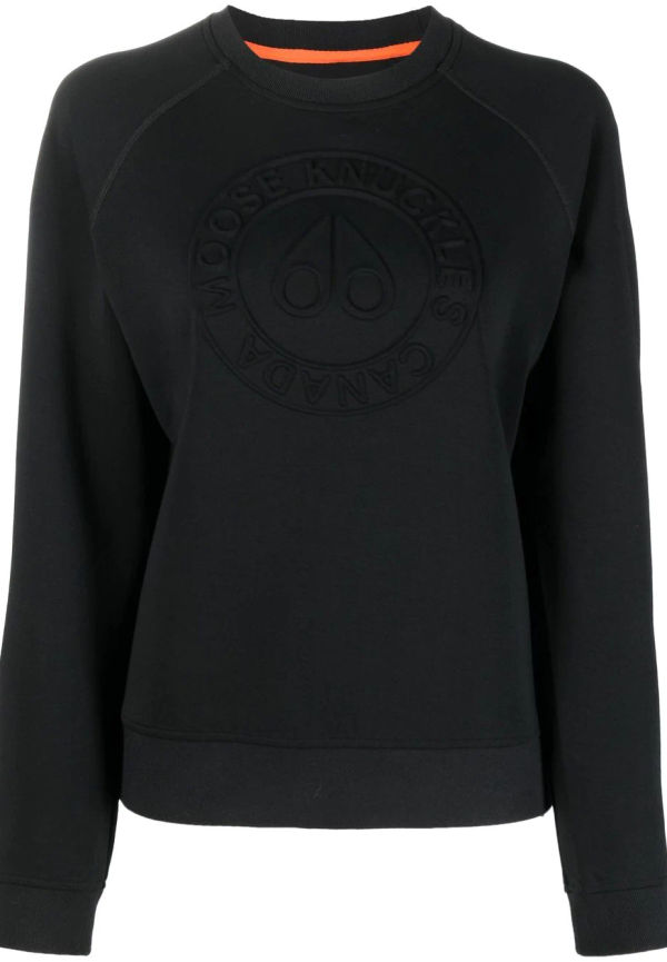 Moose Knuckles sweatshirt med präglad logotyp - Svart