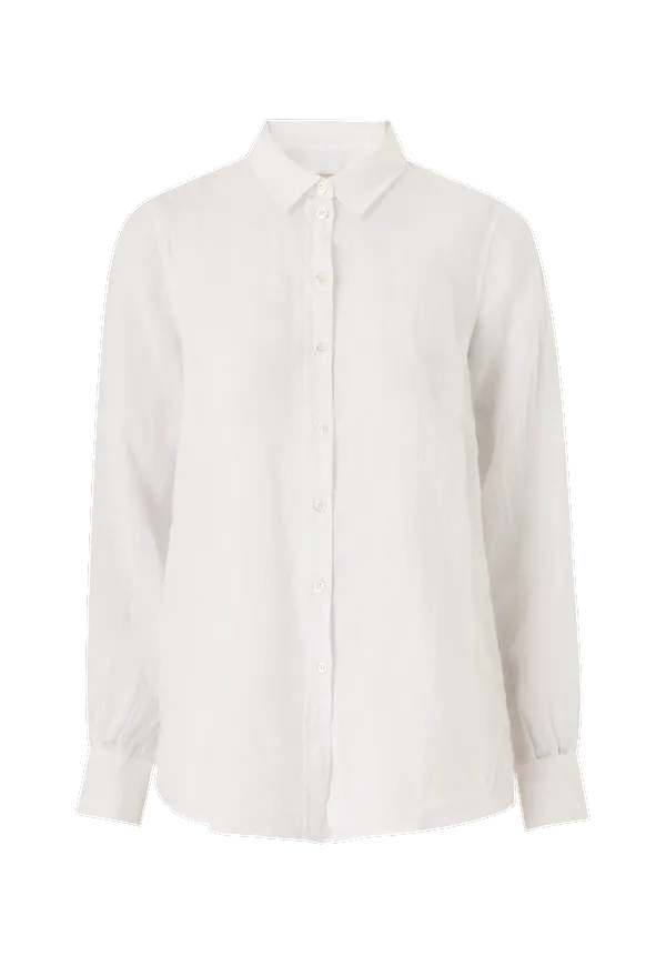 MOS MOSH - Linneskjorta Karli Linen Shirt - Vit - 44/46
