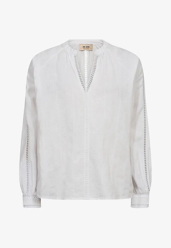 MOS MOSH - Blus mmZeina Linen - Vit