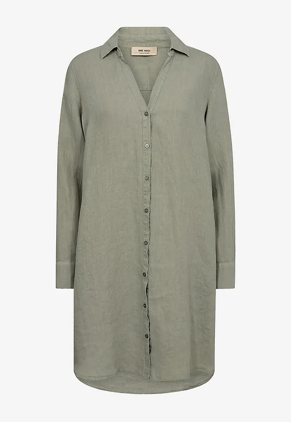 MOS MOSH - Klänning mmRielle Linen Dress - Blå