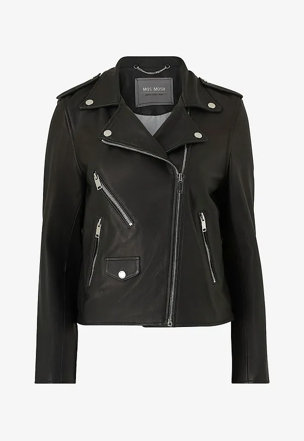 MOS MOSH - Skinnjacka mmFrances Biker Jacket - Svart