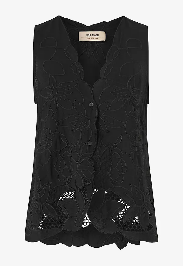 MOS MOSH - Topp mmDaima Brodie Top - Svart