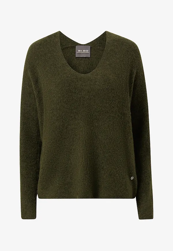 MOS MOSH - Tröja mThora V-neck Knit - Grön