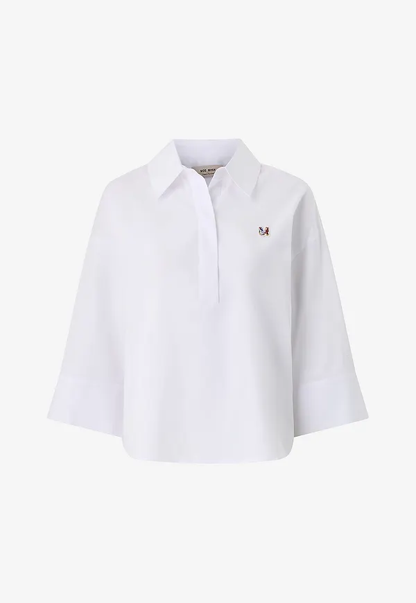 MOS MOSH - Blus mmBritze Cam Cotton - Vit