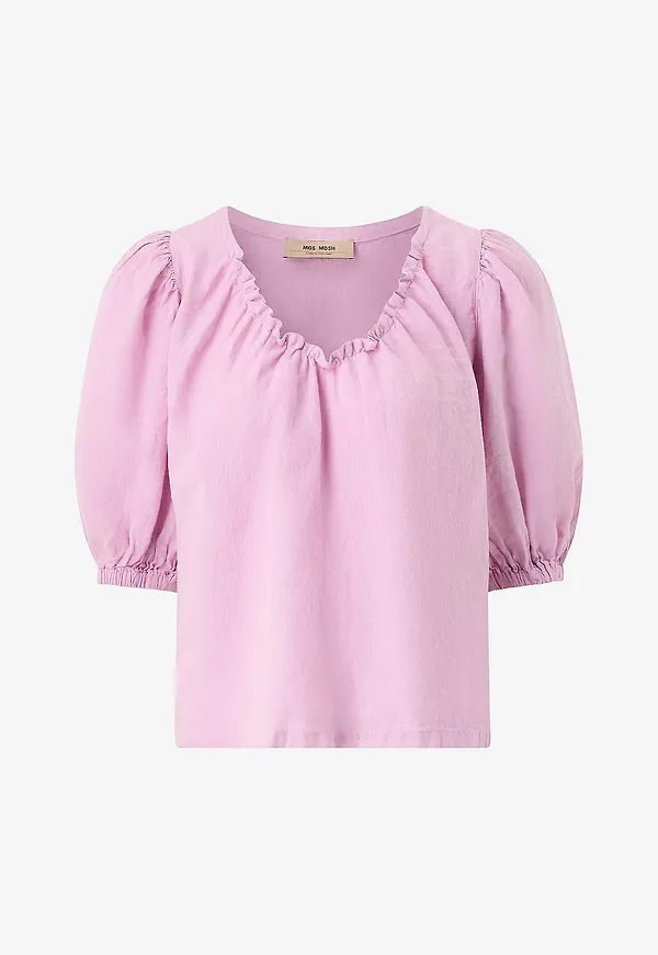 MOS MOSH - Blus mmTaissa Linen Blouse - Rosa