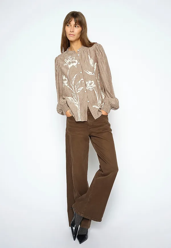 MOS MOSH - Jeans MMDara Shadow Pant - Brun