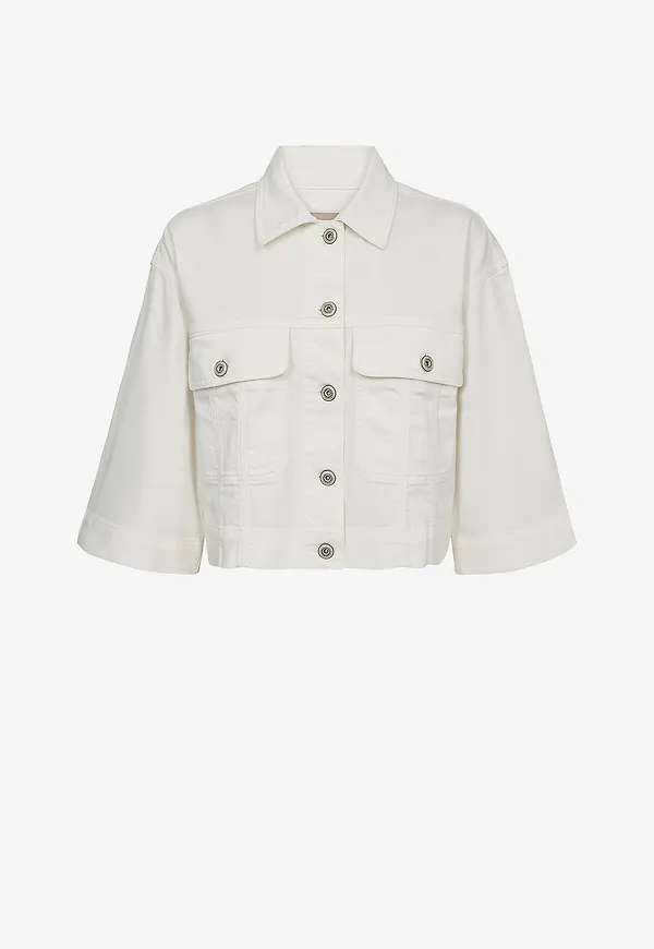 MOS MOSH - Jeansjacka mmPenn Bianco Jacket - Vit