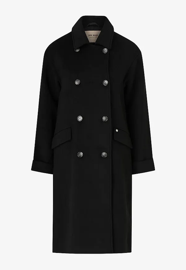 MOS MOSH - Kappa mmVenice Wool Coat - Svart
