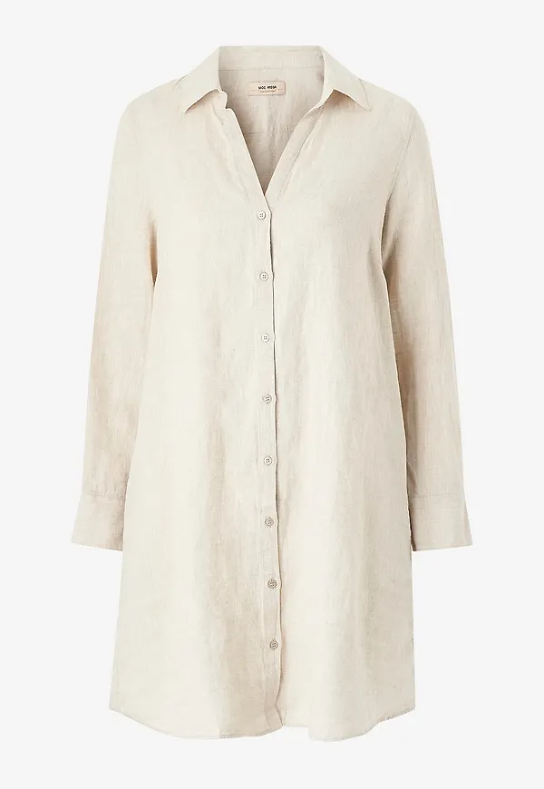 MOS MOSH - Klänning mmRielle Linen Dress - Beige