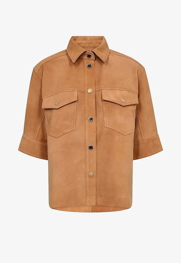 MOS MOSH - Mockaskjorta mmSigga SS - Beige