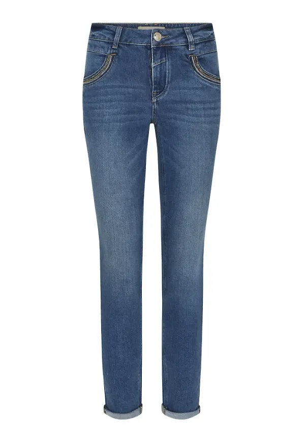 MOS Mosh Slim-fit jeans Blå, Dam