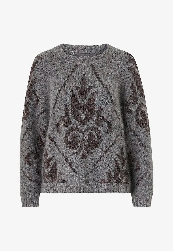 MOS MOSH - Tröja mmDaya Mohair Knit - Grå