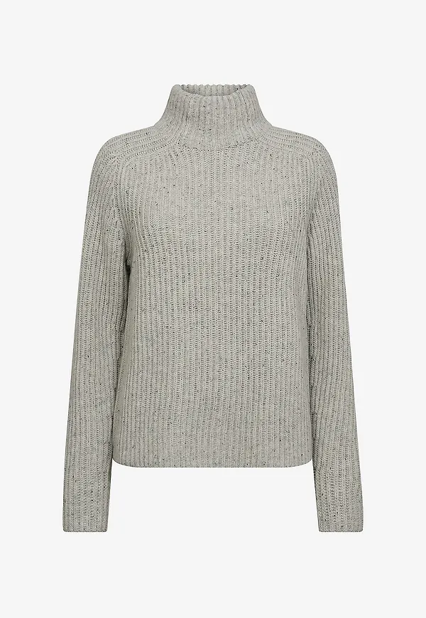 MOS MOSH - Tröja mmThyra Highneck Knit - Grå