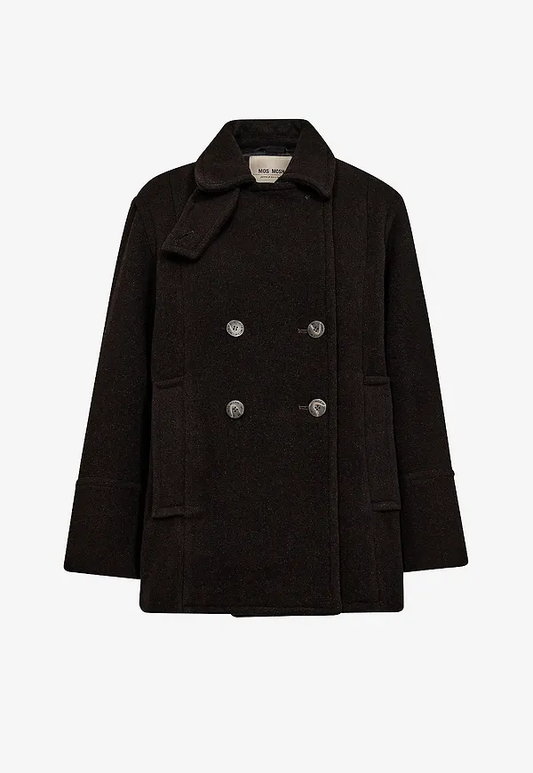 MOS MOSH - Ullkappa mmCharly Wool Jacket - Brun