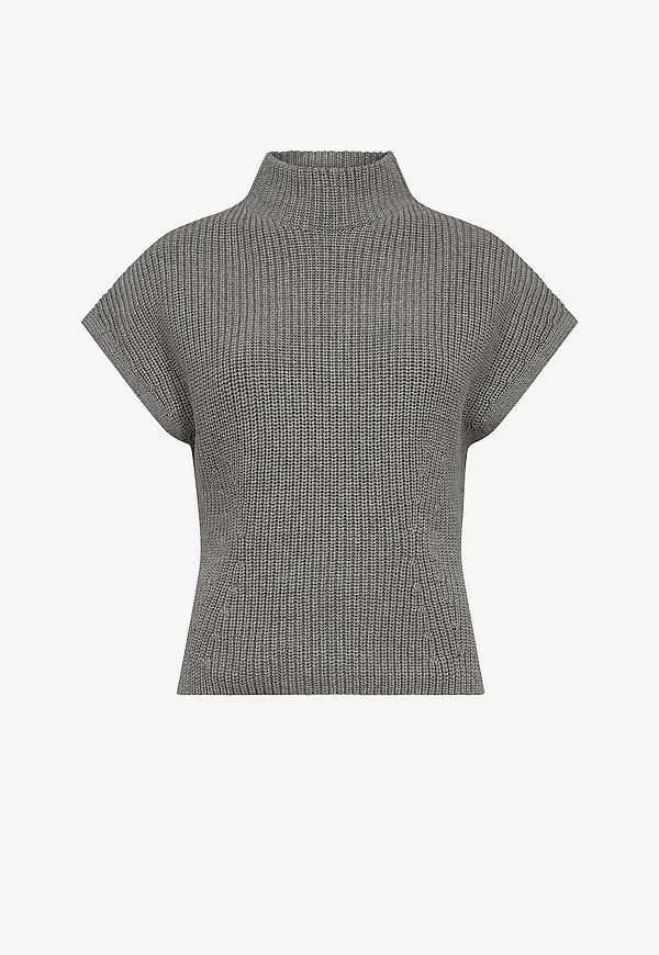 MOS MOSH - Väst mmBiola Bine Knit - Grå