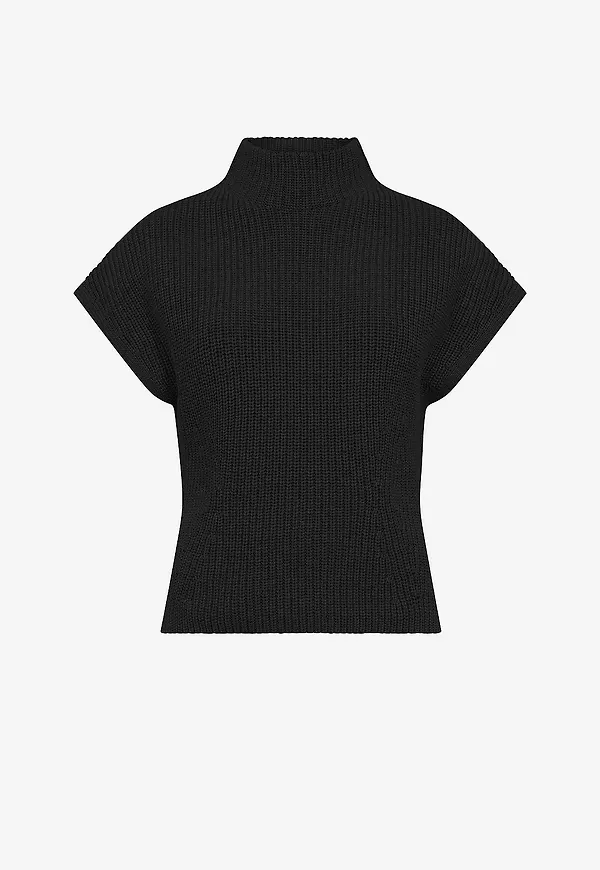 MOS MOSH - Väst mmBiola Bine Knit - Svart