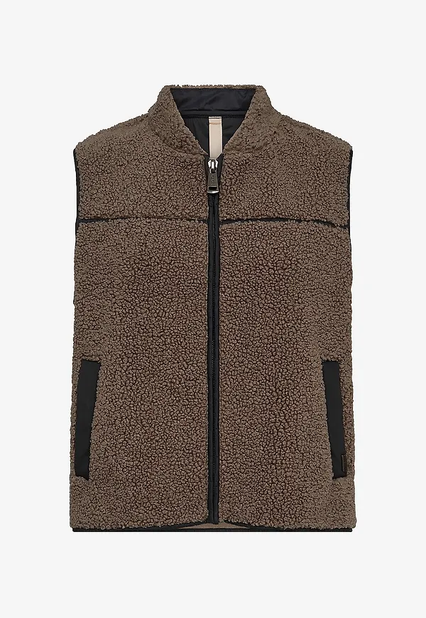MOS MOSH - Väst mmRowe Teddy Waistcoat - Brun