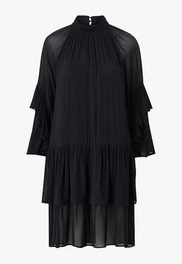 MOS MOSH - Volangklänning MMRoya Ruffle Dress - Svart