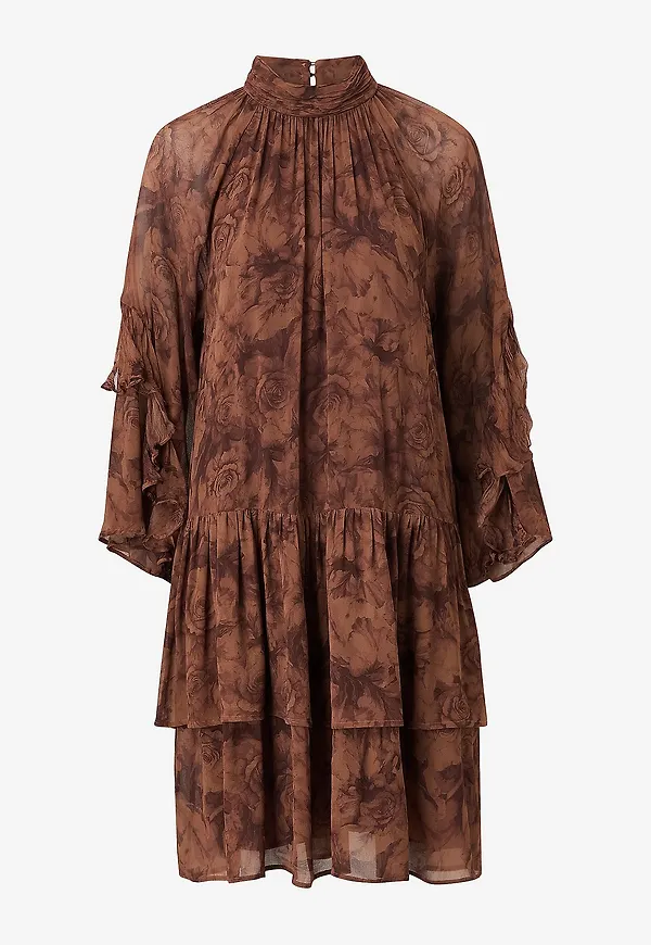 MOS MOSH - Volangklänning MMRoya Ruffle Rose Dress - Flerfärgad