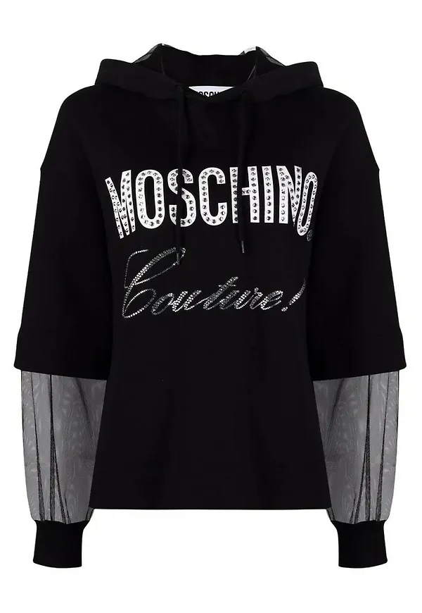 Moschino - Hoodies - Svart - Dam - Storlek: 2Xs,S