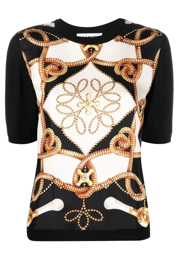 Moschino - Stickade tröjor & koftor - Svart - Dam - Storlek: M,S,Xs