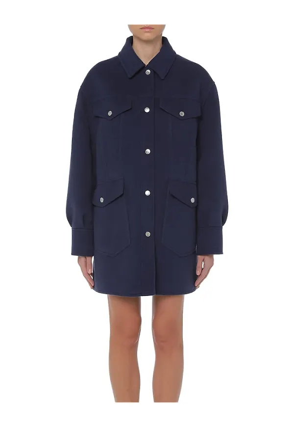Moschino, Kappa, Dam, S, Ullblandning Enkelknäppt Kappa