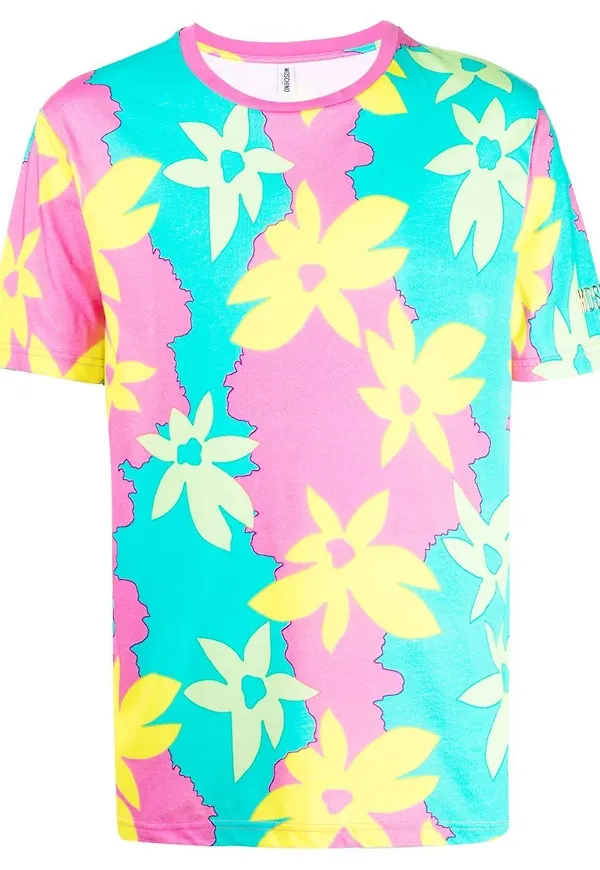Moschino blommig t-shirt - Grön